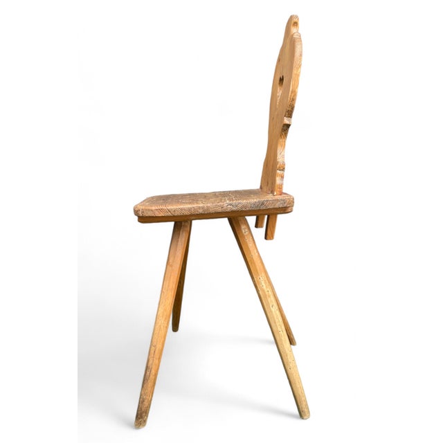 Wood Blonde Fir Chair, 1850s For Sale - Image 7 of 12