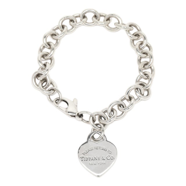 Tiffany & Co Charm Bracelet, Sterling Silver, Length 7.75 Inches For Sale