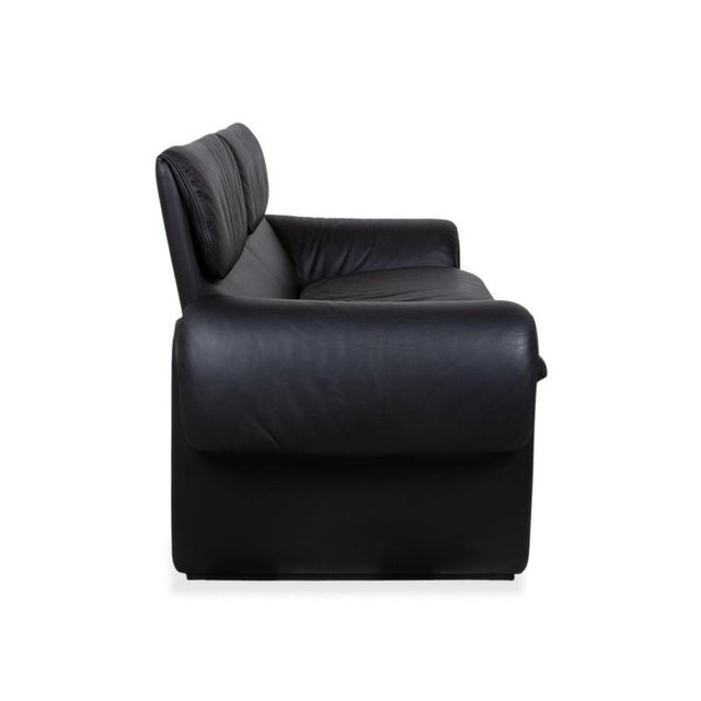 DS-2011 Leather Two-Seater Black Sofa from de Sede For Sale - Image 9 of 12