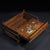 A beautifully crafted Chinese rectangular tray box, likely made of Huali (rosewood). The piece features a sliding lid that...
