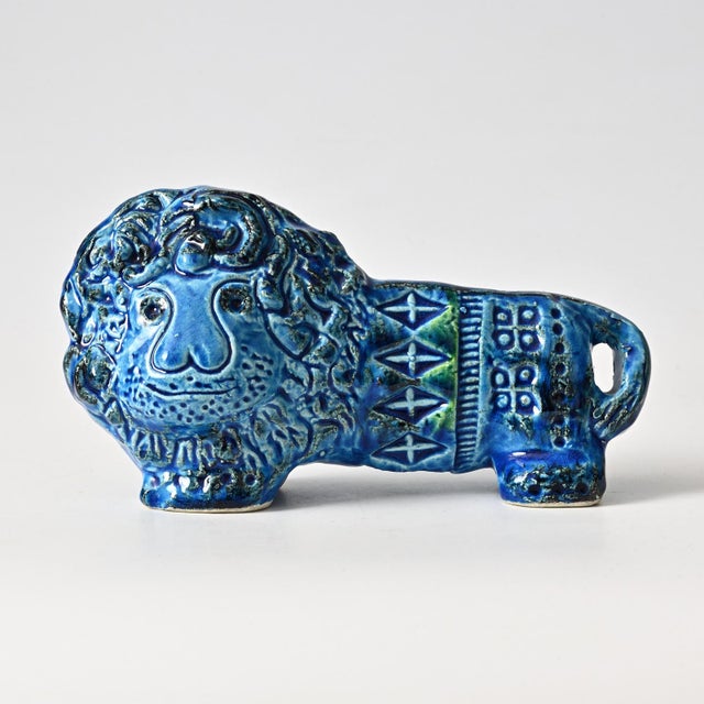 Rimini Blu Lion Figurine by Aldo Londi for Bitossi, 1960s For Sale - Image 10 of 10