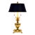 1970's Brass Pineapple Lamp With Black Tole Shade For Sale