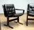 Black Set of Siesta Dining or Desk Chairs in Black Leather by Ingmar Relling Westnova for Westnofa, 1960s For Sale - Image 8 of 11