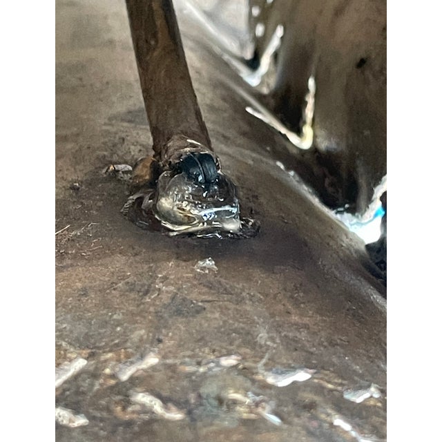 Metal Mid-Century Modern TomGreene Brutalist Chandelier For Sale - Image 7 of 7