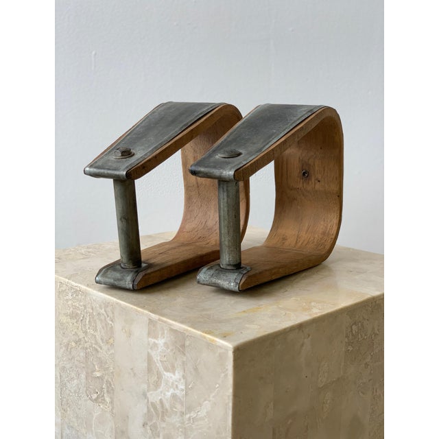 Vintage Wood & Tin Riding Bell Stirrups Pair Chairish