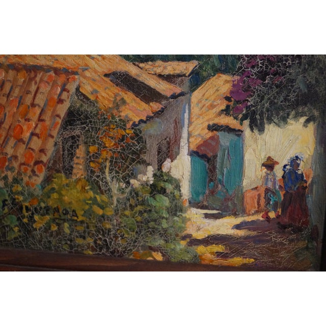 Mid Century Fidel Figueroa Taxco Mexico Painting For Sale - Image 4 of 11