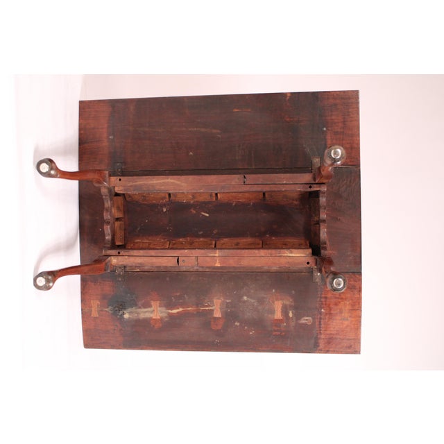 Antique Queen Anne Style Cherry Wood Drop Lea Table For Sale - Image 11 of 11