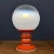 Orange White Opaline Glass Table Lamp, Italy, 1970s For Sale - Image 8 of 11