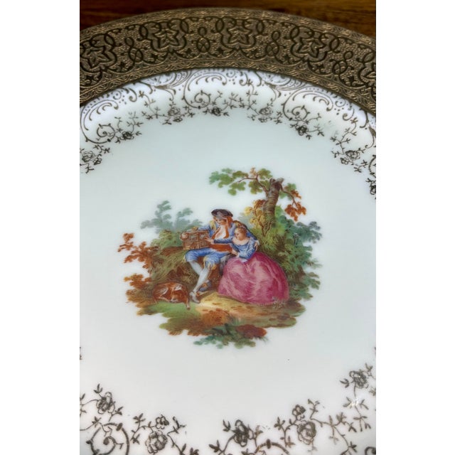 Ceramic Mid 20th Century Royal Crown China 22k Gold Leaf Porcelain Plates - Set of 4 For Sale - Image 7 of 9