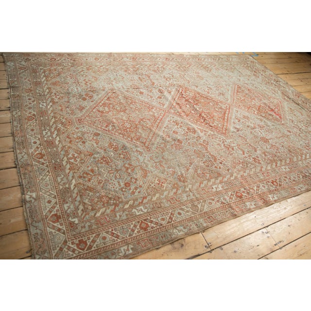 Vintage Distressed Shiraz Carpet - 7'1" X 9'10" For Sale - Image 10 of 12