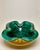 Murano Mid 20th Century Emerald Green & Yellow Murano Attributed Glass Dish/Ashtray For Sale - Image 4 of 6