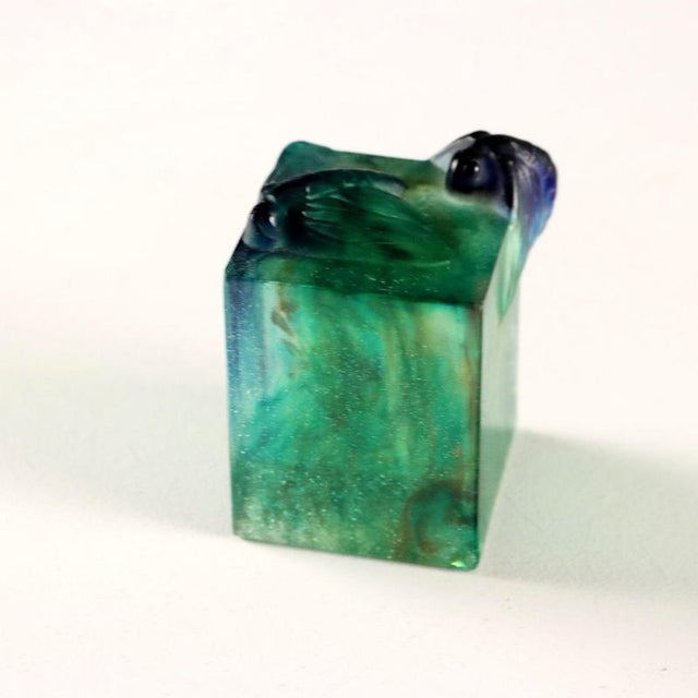 Vintage Glass Paperweight by Gabriel Argy-Rousseau, France, 1920s For Sale - Image 3 of 11