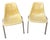 Pair of Vintage 1960s Howell Yellow Fiberglass Stacking Chairs For Sale