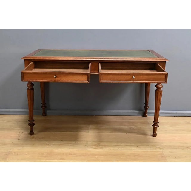 Louis Philippe Style Walnut Desk, Early 20th Century For Sale - Image 14 of 18