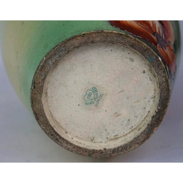 Vintage Mid-Century Japanese Moriage Hand-Painted Porcelain Vase - Circular "Nipon" Mark For Sale In Las Vegas - Image 6 of 7