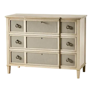 Modern Leather Front Chest of Drawers