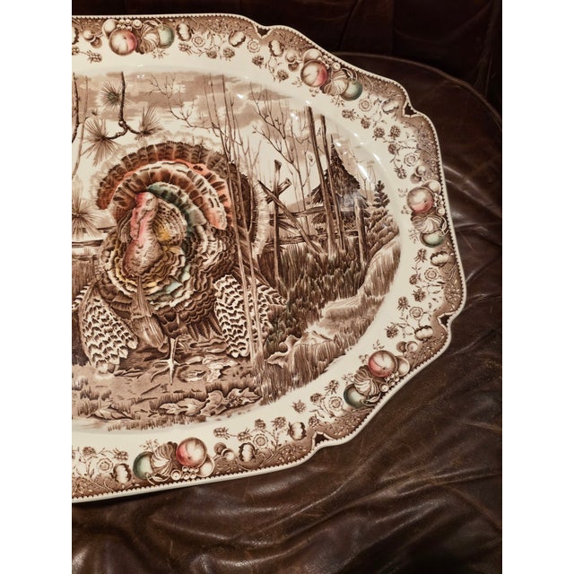 1980s Large Johnson Brothers English Turkey Platter For Sale - Image 5 of 6