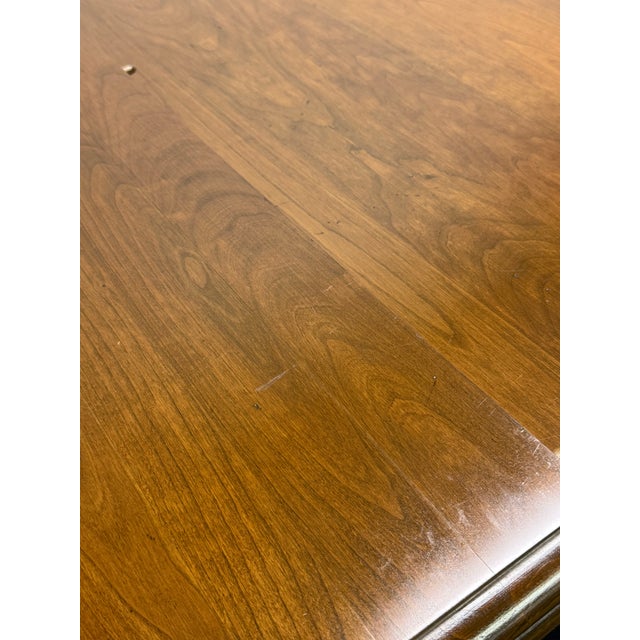 Pennsylvania House Solid Cherry Double Pedestal Dining Table For Sale - Image 10 of 12