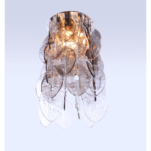 Cascading 25 Amber Murano Chandelier with Interlocking Glass by J. T. Kalmar for Kalmar, 1960s For Sale - Image 9 of 12