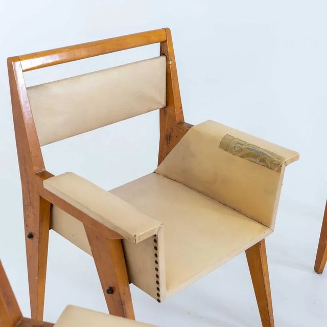 Wood Mid-Century Armchairs by Vittorio Armellini, Italy, Set of 3 For Sale - Image 7 of 10