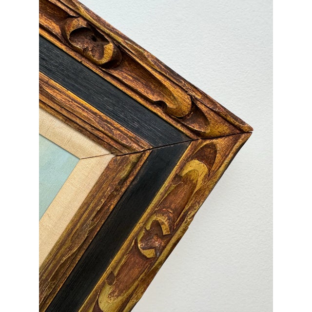 1970's Vintage London Tower Bridge Oil on Canvas Painting, Signed For Sale - Image 11 of 12