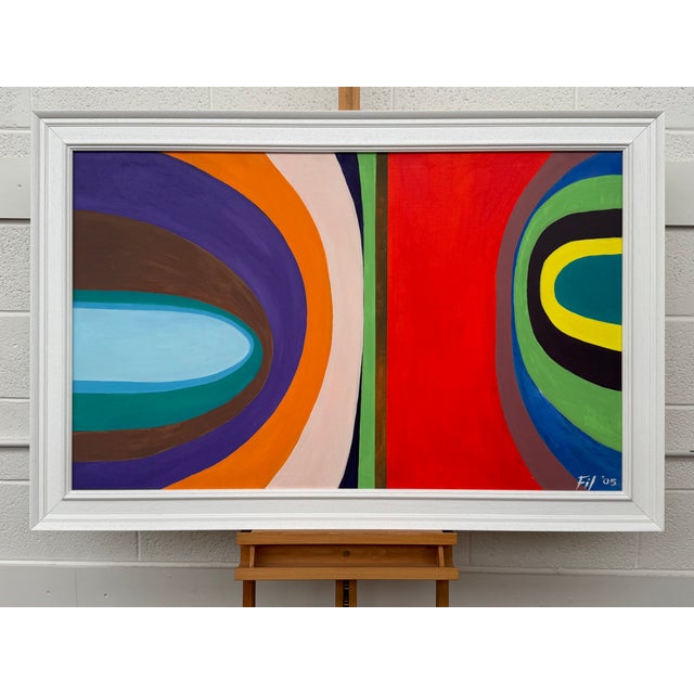Large Contemporary Abstract Art "Cosmic Rainbow" on Canvas by British Artist, 2005 For Sale - Image 12 of 14