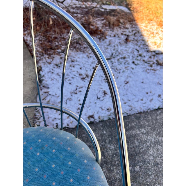 Chrome Four Mid-Century Modern Dining Chairs by Daystrom Furniture Co. 1978 For Sale - Image 8 of 12