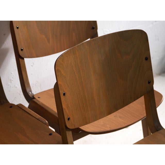 Vintage Dining Chairs from Thonet, 1950s. Set of 4 For Sale - Image 5 of 18