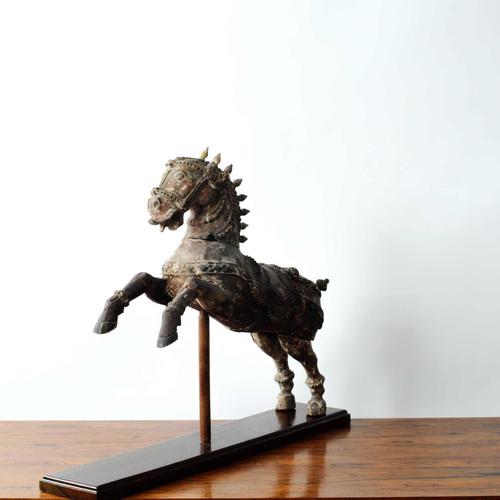 Indian Hindu Wooden Vahanna Horse, 1890s For Sale - Image 6 of 15
