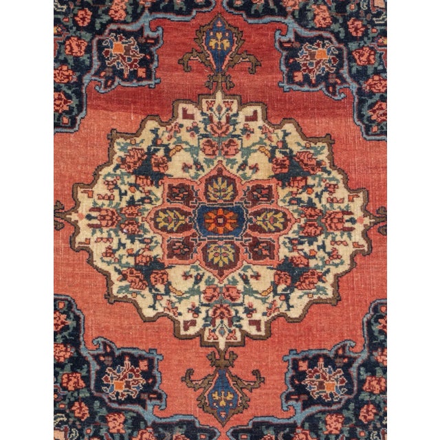 Persian Late 19th Century Fine Antique Persian Farahan Sarouk Rug 2'3'' X 2'11'' For Sale - Image 3 of 10