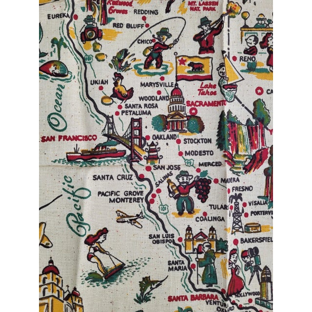 1940s California State Genuine Cactus Cloth Textile For Sale - Image 4 of 11