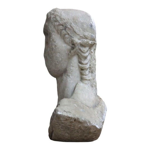 Grand Tour Marble Roman Emperor Augustus Bust C1850 For Sale - Image 11 of 11