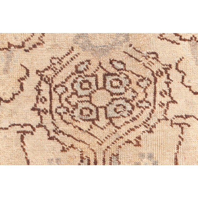 Textile 19th Century Persian Tabriz Brown and Beige Handwoven Wool Rug For Sale - Image 7 of 10