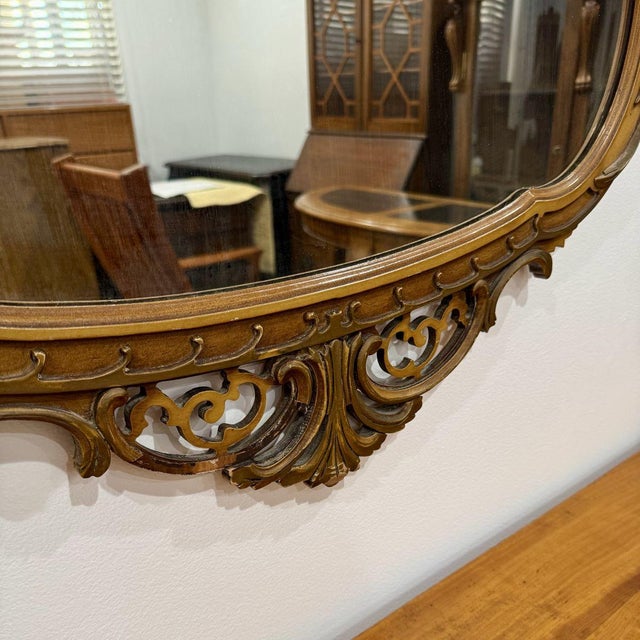French Vintage Louis XV–Style Rococo Revival Mirror For Sale - Image 3 of 8