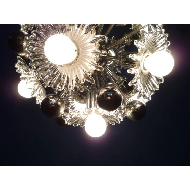 Silver Mid-Century Chrome Sputnik Ceiling Lamp from Cosack, 1960s For Sale - Image 8 of 11