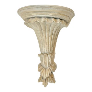 Late 20th Century French Provincial Style Painted Carved Wood Wall Sconce For Sale