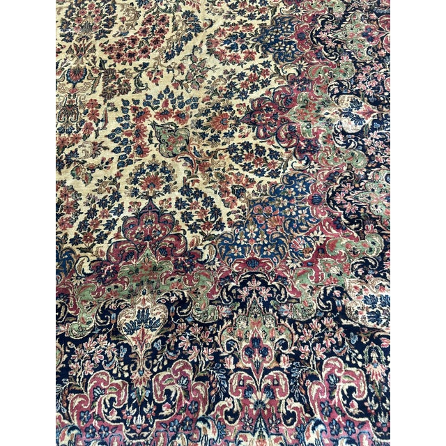 Goldenrod 1940's Vintage Lavar Kerman Rug-9'9" X 16' For Sale - Image 8 of 11