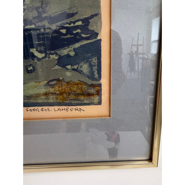 Vintage Signed M. Bryson Tropical Beach Palm Tree Landscape Painting, Framed For Sale - Image 13 of 17