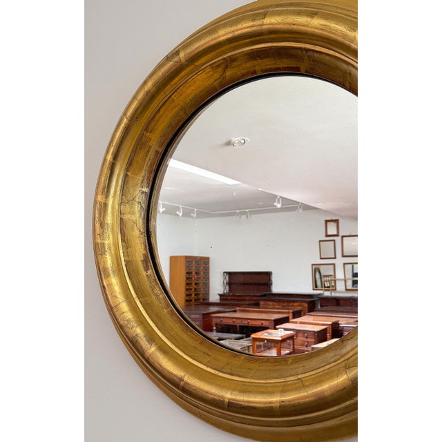 Regency Era Large Round Mirror With Deep Gilt Frame From England (Dia 26 1/2 In) For Sale In Austin - Image 6 of 10