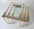 1970s Vintage Nesting Coffee Tables in Gold-Tone Metal and Mirror, 1970s, Set of 3 For Sale - Image 5 of 12