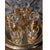 Gold Vintage Cut Glass Perfume Tantalus 14.5" Gold Tone 6 Bottles Crystal Ball Stoppers For Sale - Image 8 of 15
