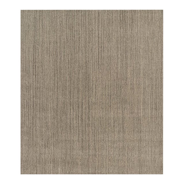 Rug & Kilim’s Oversized Modern Textural Rug With Beige and Gray Striae - 13x15 For Sale