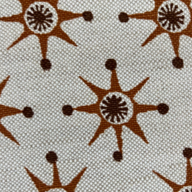 Virginia Kraft Caramel Bark Prinz Estate Collection Hand Printed Linen Fabric- 6 Yards For Sale - Image 4 of 8