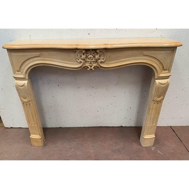 Louis XV Style Fireplace in Natural Stone, 1900s For Sale - Image 6 of 8