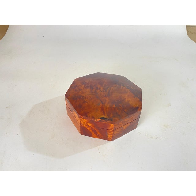 20th Century Brown Box in Burled Wood, France, 1970s For Sale - Image 14 of 18
