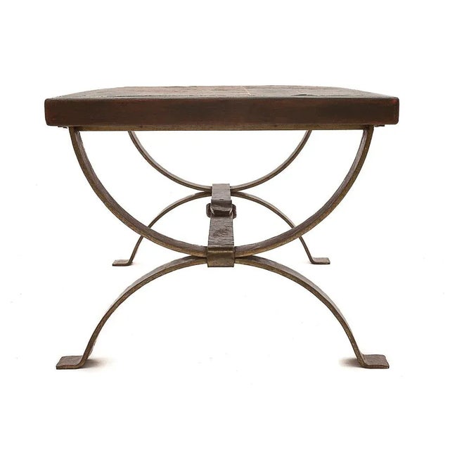 Jacques Adnet Vintage Model Sellerie Coffee Table attributed to Jacques Adnet, 1960s For Sale - Image 4 of 11