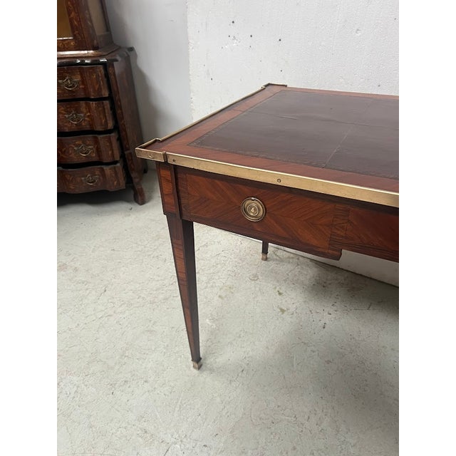 Louis XVI Flat Desk in Mahogany and Rosewood Veneer, 18th Century For Sale - Image 18 of 18