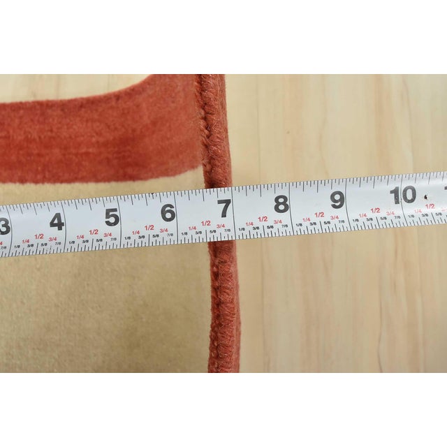 Ivory Gabbeh Rug 2’7” X 3’3” Ivory Wool Contemporary Hand-Knotted Carpet For Sale - Image 8 of 9