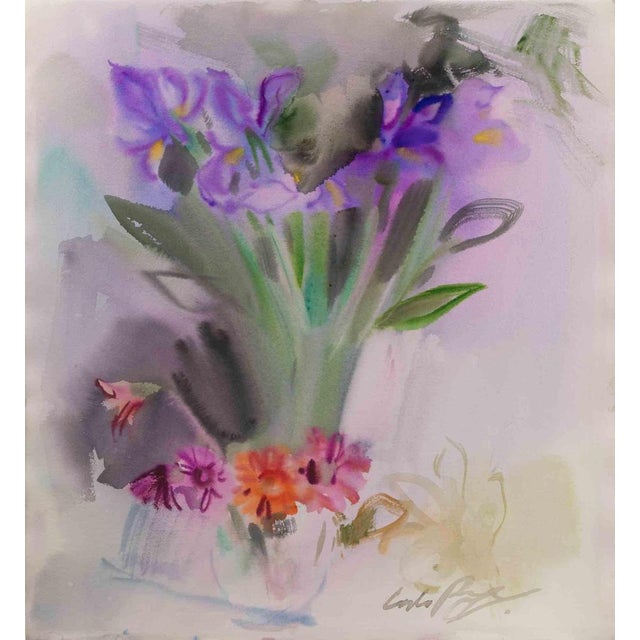 Carlo Ravagnan, Still Life, Watercolor, 1960s For Sale - Image 4 of 4