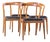 Bertha Schaefer for Singer & Sons Mid Century Italian Walnut Dining Chairs - Set of 4 For Sale